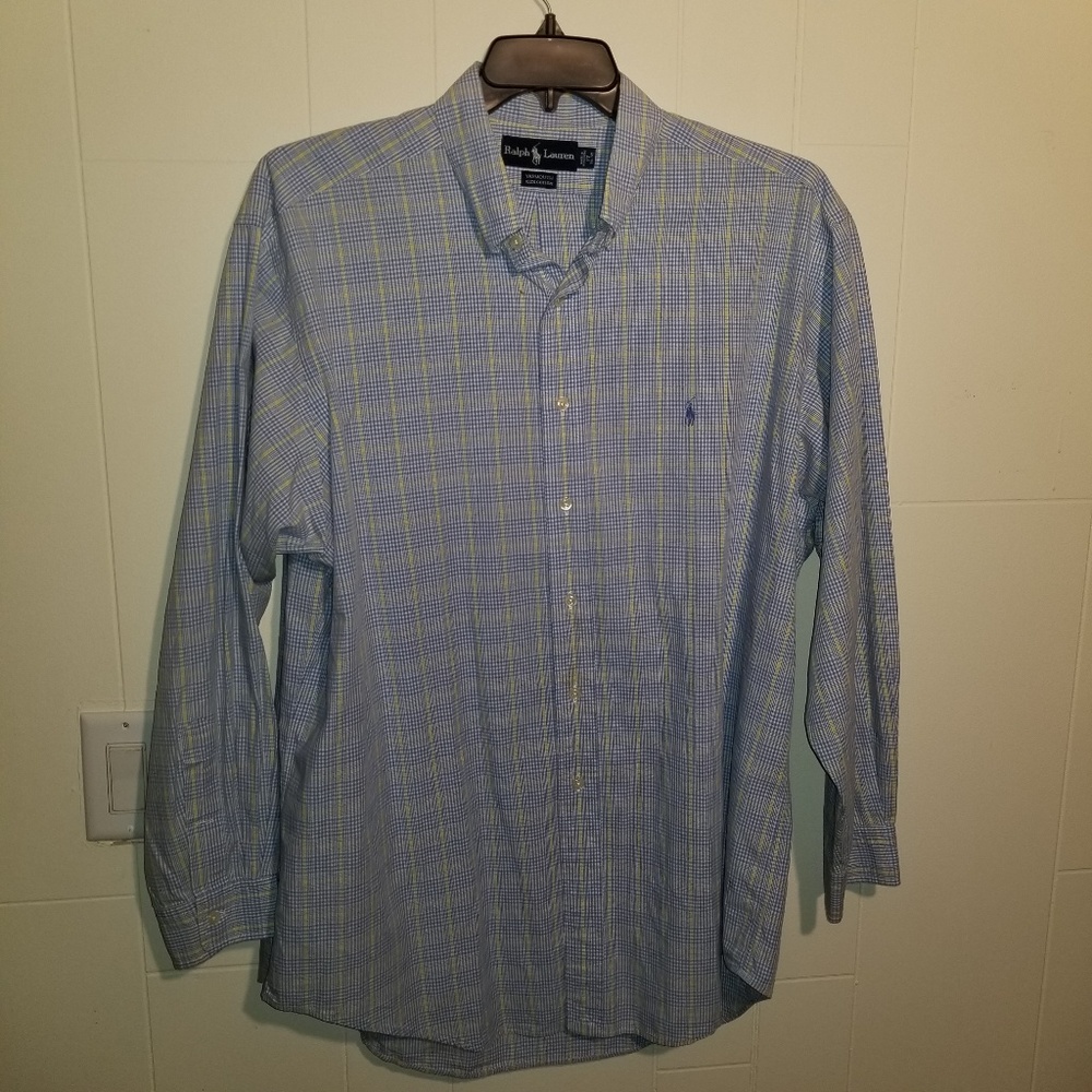 Ralph Lauren Yarmouth mens long sleeve shirt 17 34